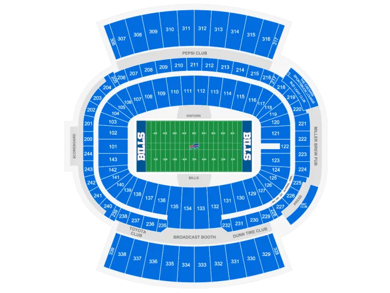 Highmark stadium seating map Highmark Stadium seating map